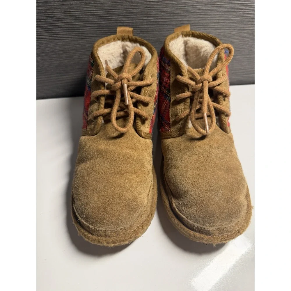 UGG Toddler Boots Size 3 Chestnut Suede Shearling Lined C-3